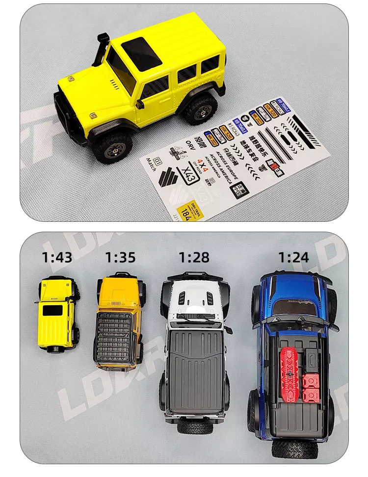 SoloGood LDARC RC Car X43 1:43 Scale RC Racing Car 1/43 4WD Mini Climbing  Vehicle Car RTR 2.4G Mini RC Car for Adult RC Car hobbyist(Lemon Yellow) :  Toys & Games - Amazon.com